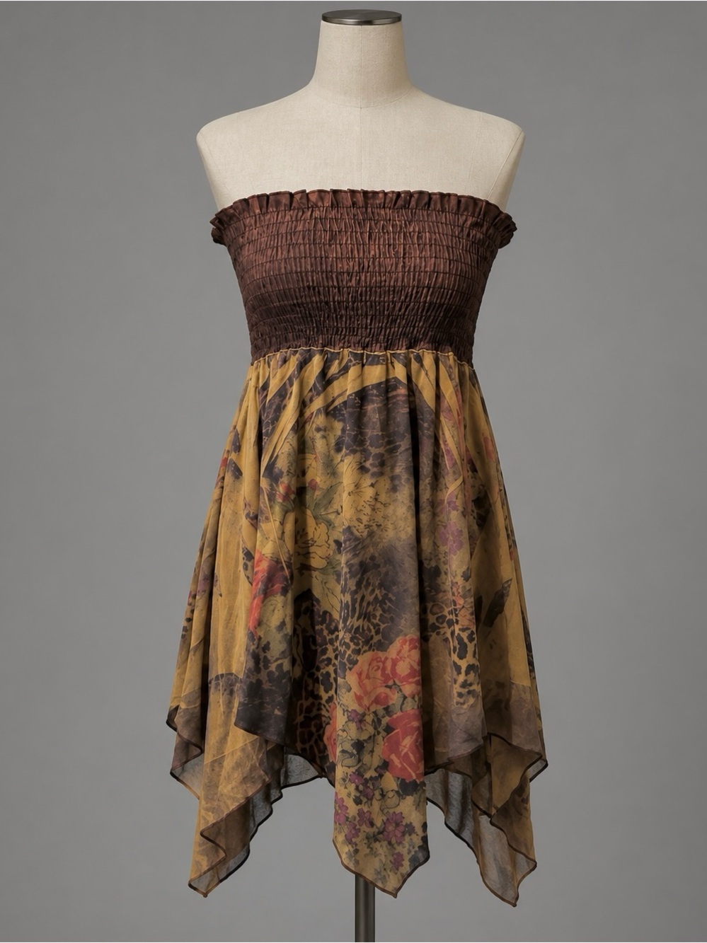 Vintage BoHo HIPPIE Strapless Beach Dress Top